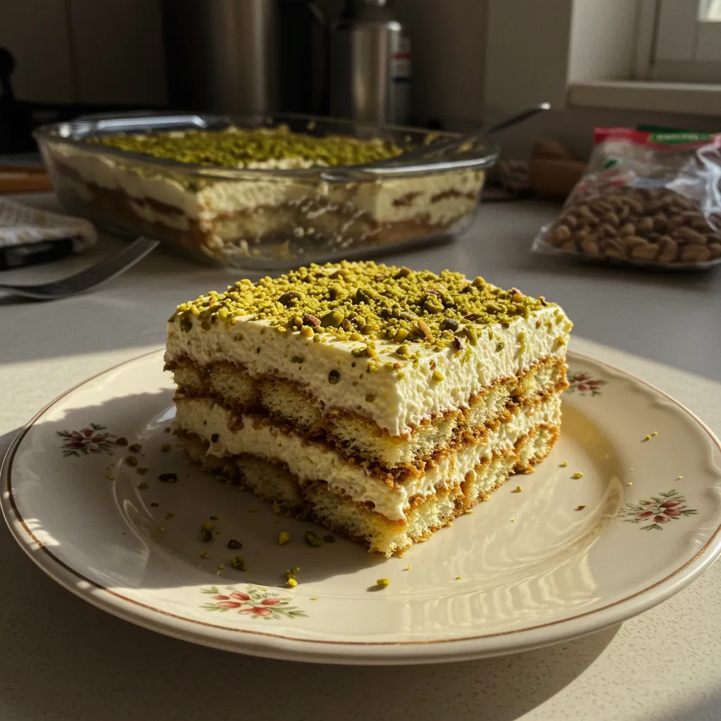 Pistachio Tiramisu: Ultimate Elegant Italian Dessert Perfection - secondary view